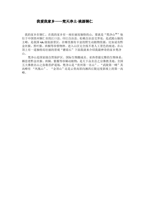 我爱我家乡