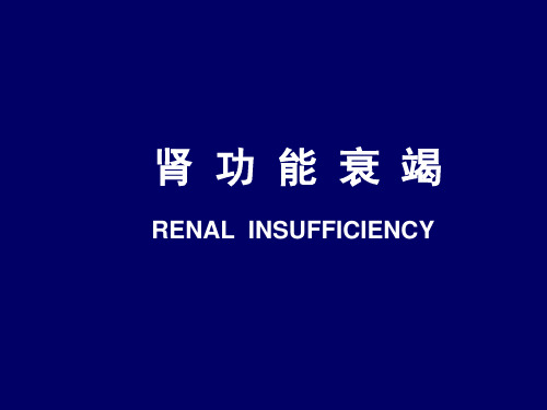 病理生理 肾功能衰竭课件
