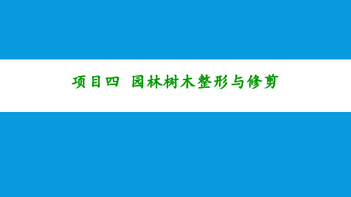 园林树木-项目四 园林树木整形与修剪