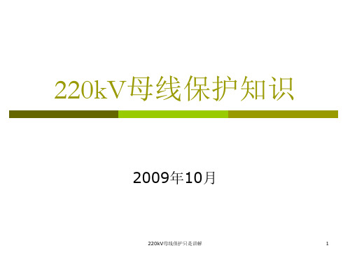 220kV母线保护只是讲解