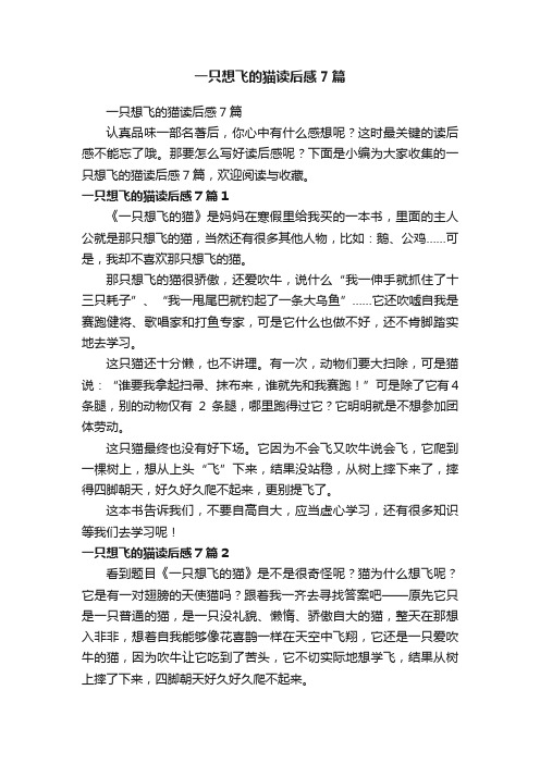 一只想飞的猫读后感7篇