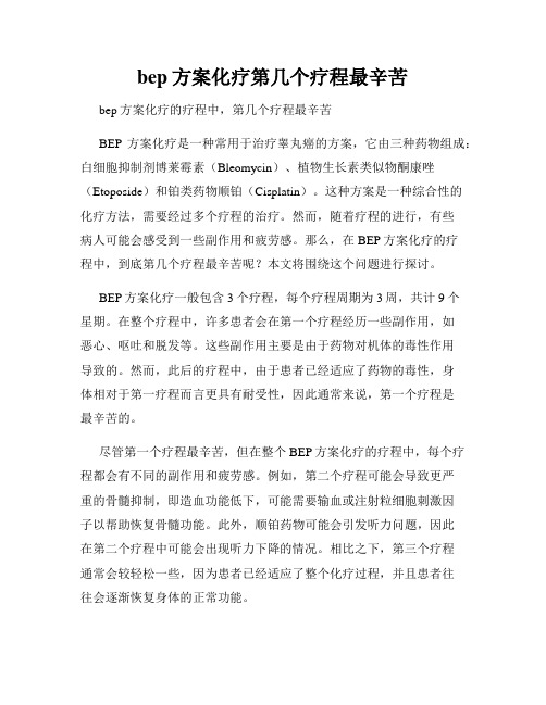 bep方案化疗第几个疗程最辛苦
