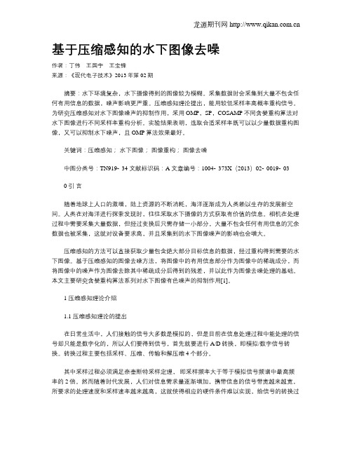 基于压缩感知的水下图像去噪