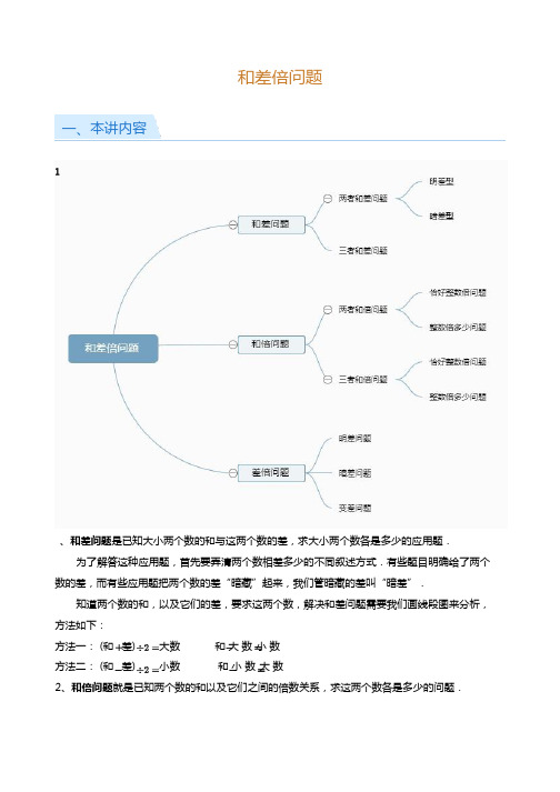 和差倍问题(讲义)
