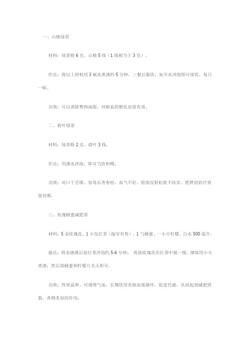 减肥茶