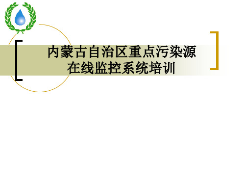 重点污染源在线监控培训