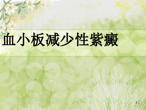 紫癜ppt课件