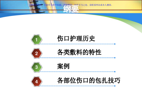 伤口敷料的应用课件