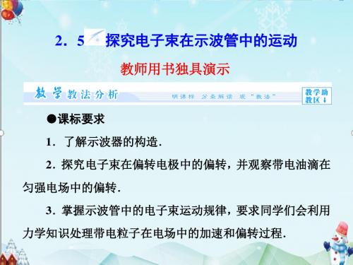 【教育课件】沪科版高中物理选修3-12.5《探究电子束在示波管中的运动》课件ppt.ppt