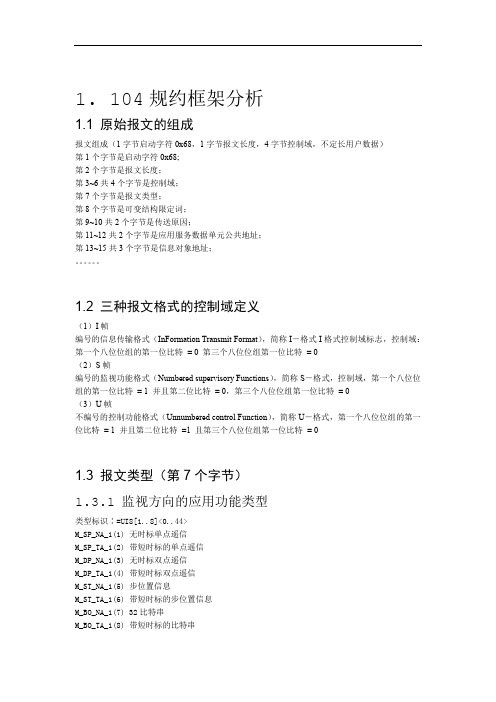 完整word版104报文分析