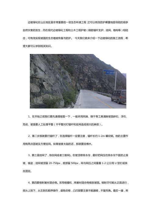 边坡绿化处理施工
