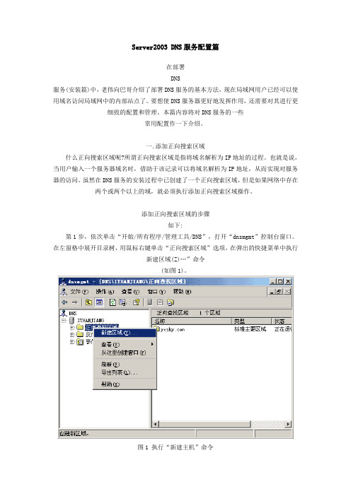 Server2003 DNS服务配置篇