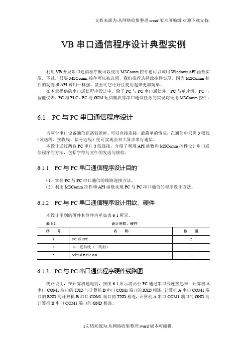 VB串口通信程序设计典型实例{修}