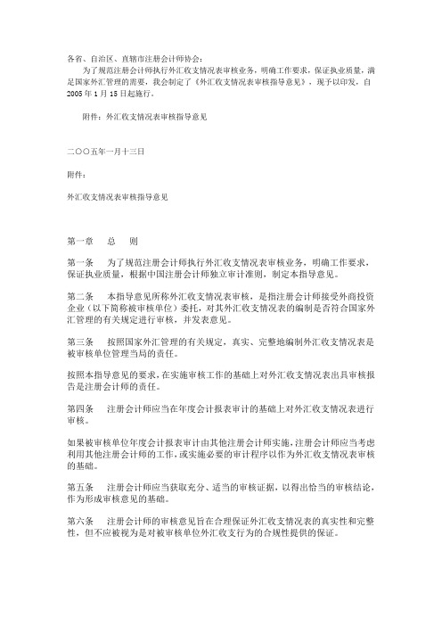 外汇收支情况表审核