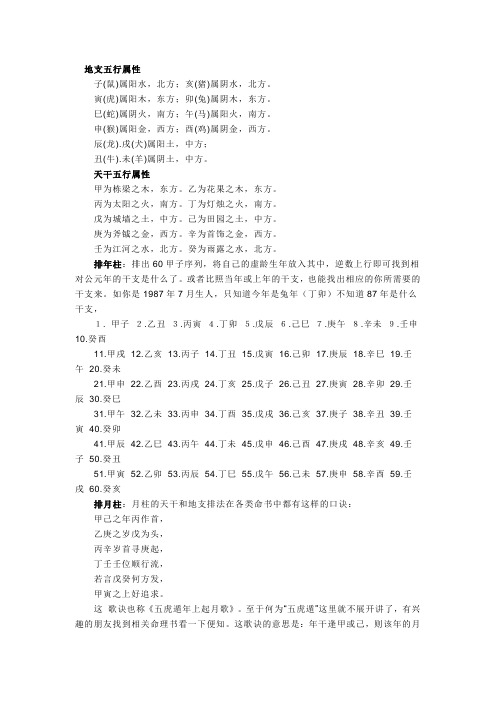 地支五行属性