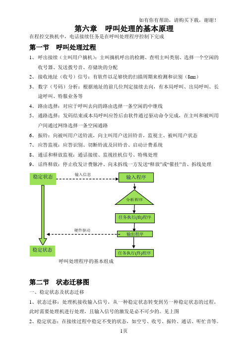 程控数字交换技术第六章呼叫处理的基本原理