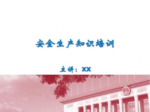 安全生产知识培训讲义PPT(共 49张)