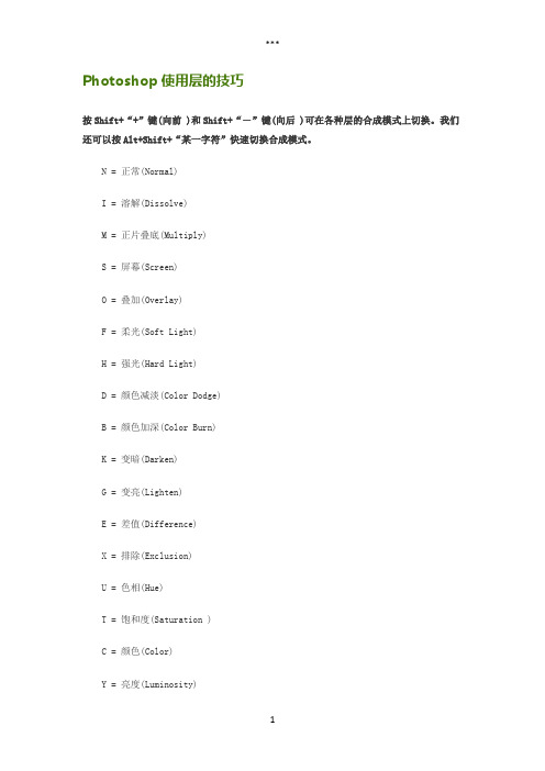 Photoshop使用层的技巧保存时提示内存不足(RAM)的处理Photoshop中关于配置的15条技巧