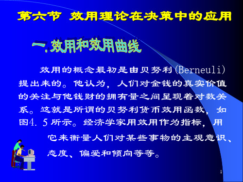 第六节效用理论及应用