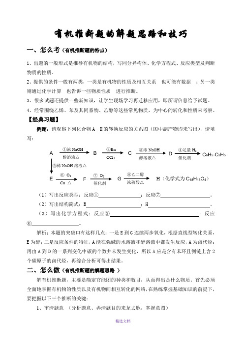 有机推断题的解题思路和技1--学生