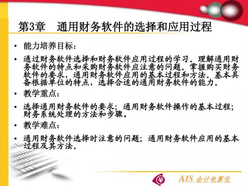 会计电算化第3章电子课件