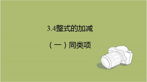 七年级上册数学教用课件3.4整式的加减(一)同类项 课件