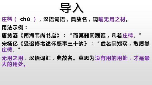 人教版选修《先秦诸子选读》第五单元《鹏之徙于南冥》课件 (共49张)