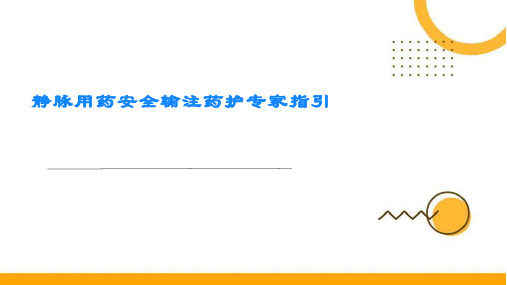 静脉用药安全输注药护专家指引