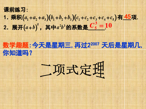 《二项式定理》(高三数学精品课件)