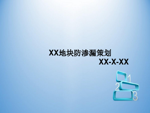 住宅项目防渗漏工程管理策划图文并茂
