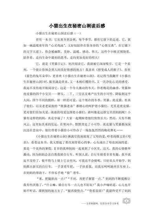 小猫出生在秘密山洞读后感