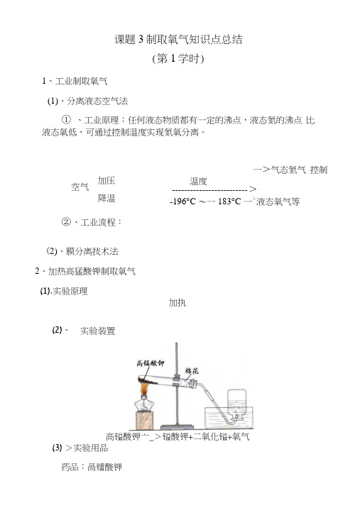 课题3-制取氧气知识点复习总结.doc