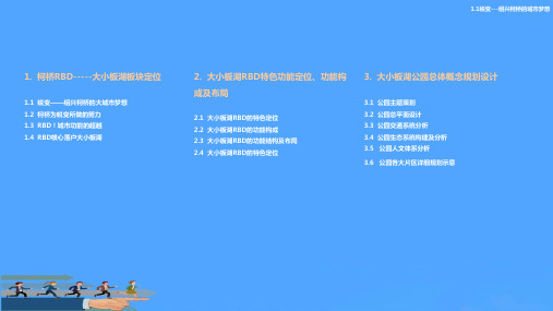 【优选】绍兴柯桥都市休闲中心RBD大小板湖公园概念规划设计PPT资料