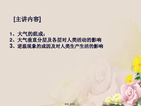 大气的组成和垂直分层(共15张PPT)