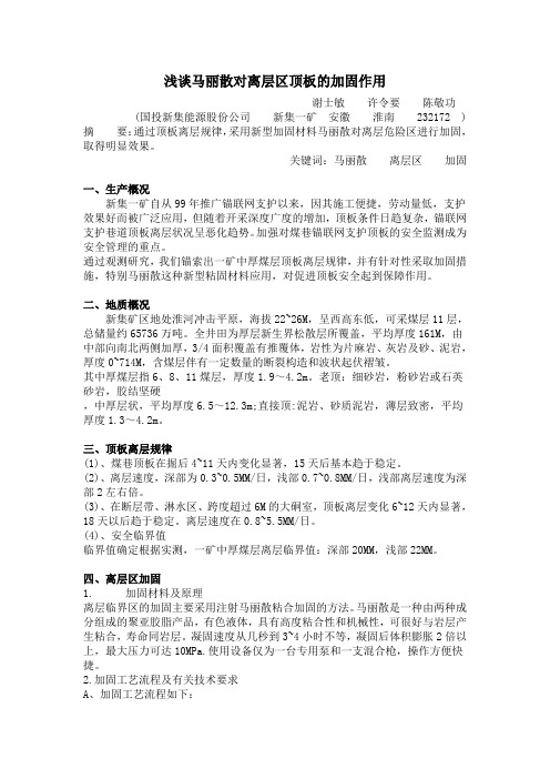 04浅谈马丽散对离层区顶板的加固作用