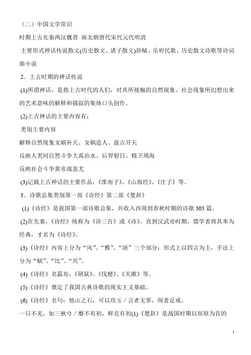 公务员必备中外文学常识整理后