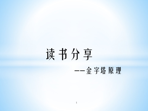 金字塔原理分享PPT优秀课件