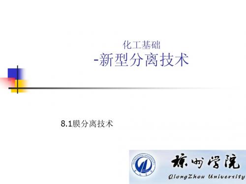 新型分离技术 膜分离技术8.1