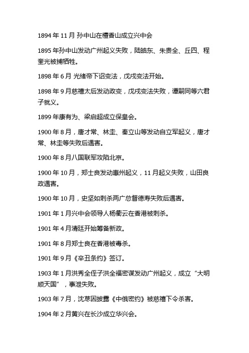 辛亥革命编年史