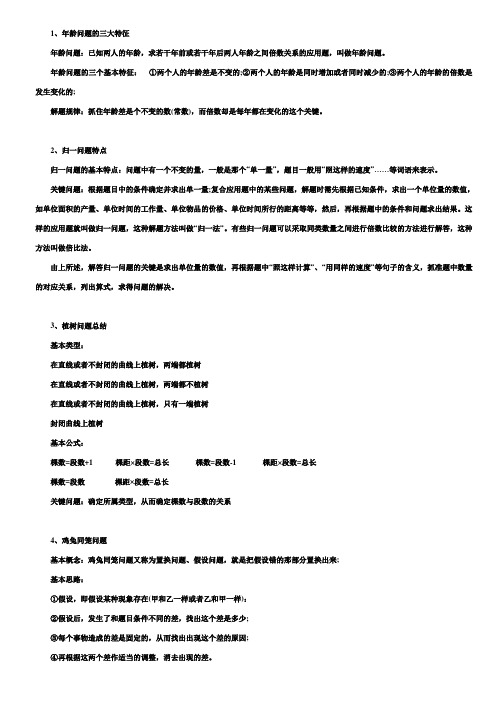 小学奥数最全知识点汇总