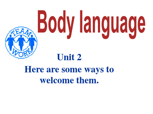 七年级下册外研社新版Module11-Unit2 Here are some ways to welcome them.