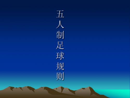 天女小学五人制足球比赛规则