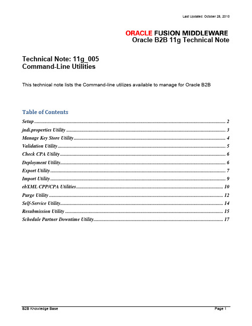 Oracle B2B 11g 技术文档说明书