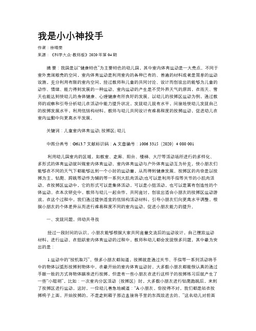 我是小小神投手