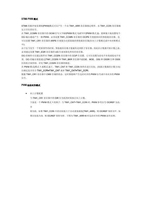 STM8 PWM模式