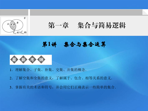 高考数学总复习 第1章 集合与简易逻辑 第1讲 集合与集合运算课件 (文) 大纲人教版