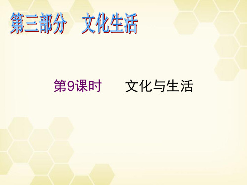 2012届高考政治二轮复习 第9课时 文化与生活精品课件 新人教必修3