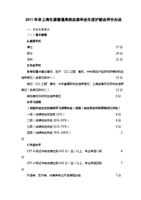 2008年非上海生源高校毕业生进沪就业办理户籍预案-上海戏剧学院