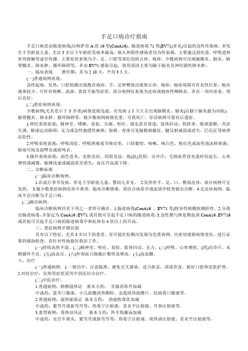 手足口病诊疗指南