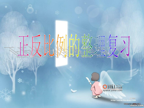 正反比例的整理与复习